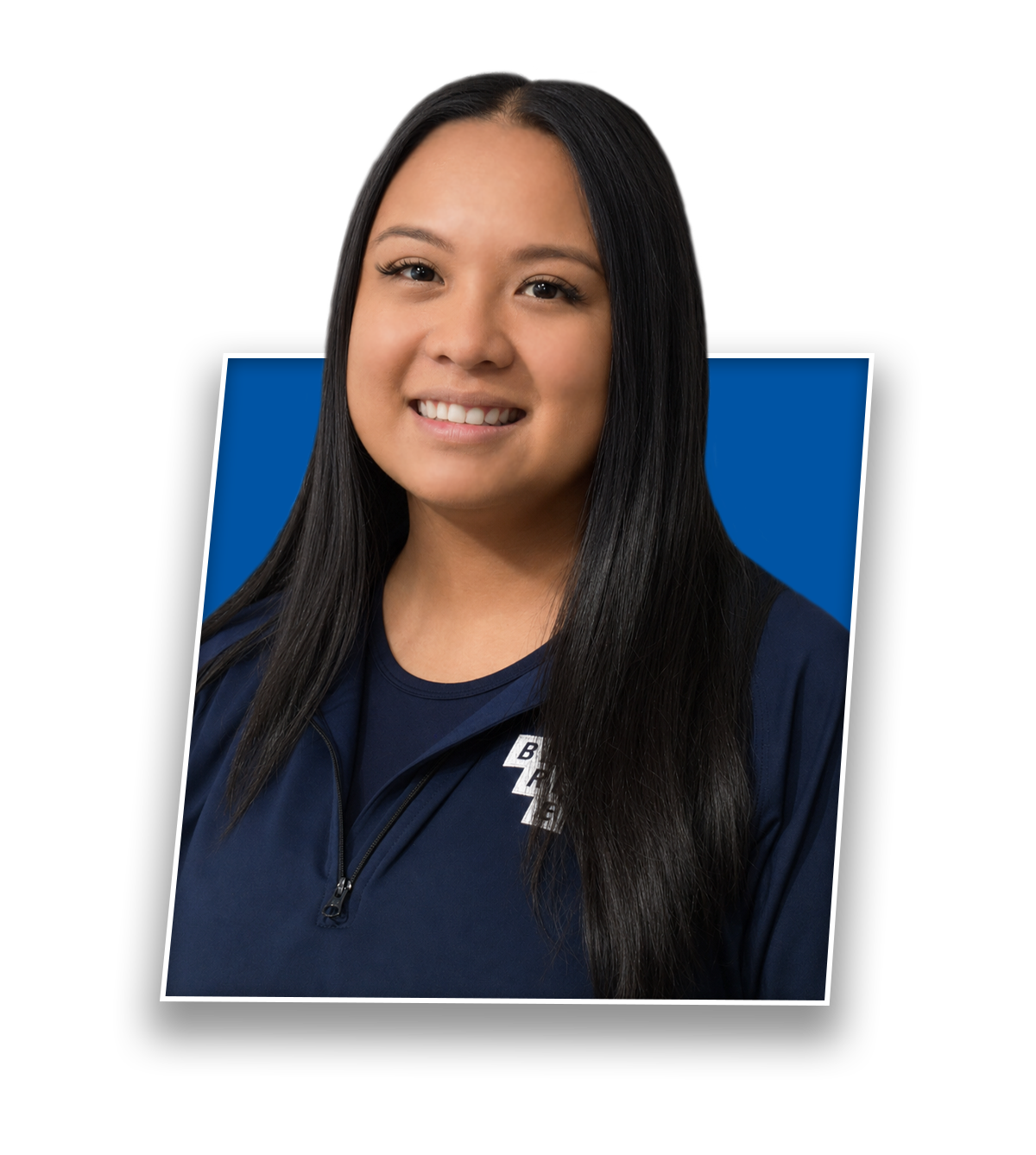 Headshot of Angelica Driscoll, PTA, smiling in a blue Buffalo Rehab Group shirt.