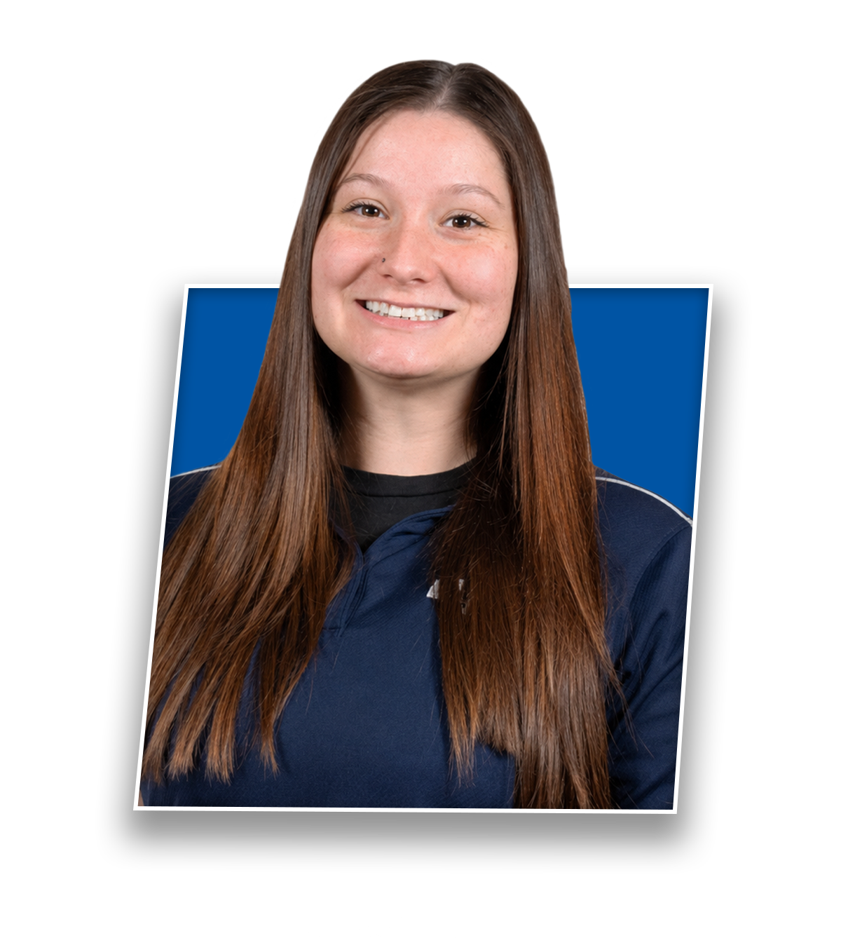 Headshot of Serena Jung, PTA, smiling in a blue Buffalo Rehab Group shirt.