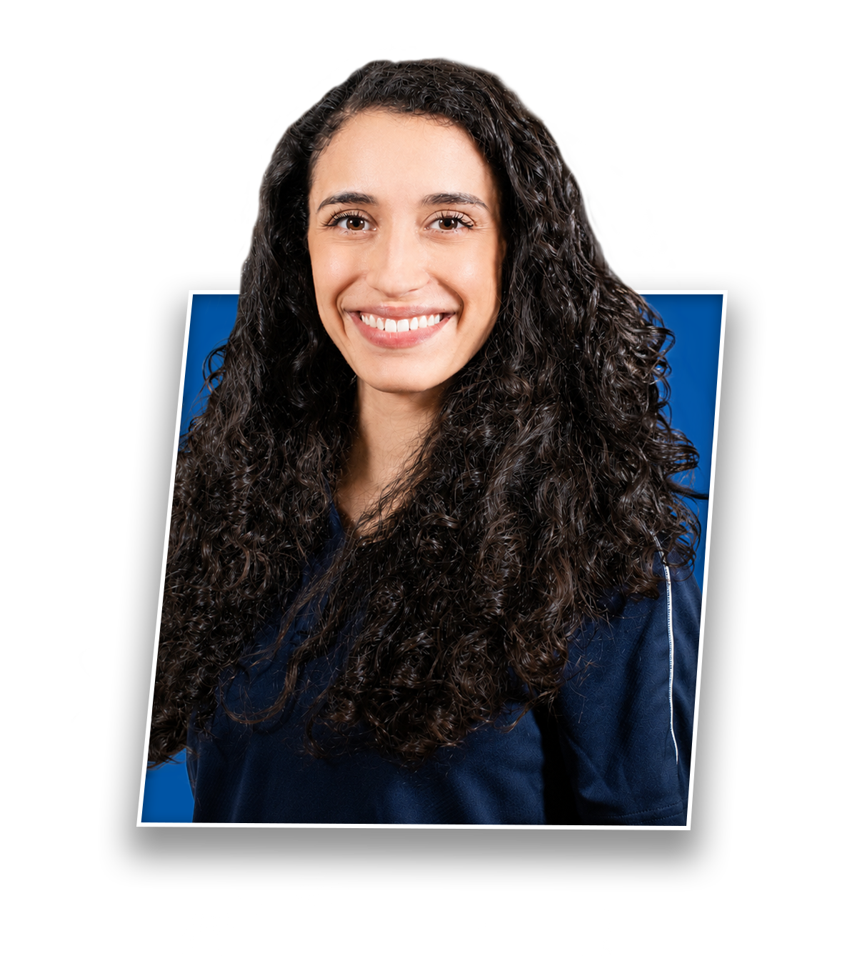 Headshot of Kathryn Villar, PTA, smiling in a blue Buffalo Rehab Group shirt.